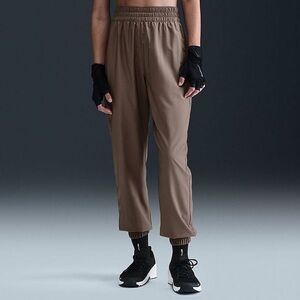 Nike Size LARGE One High-Waisted Joggers Mink Brown Training Pants